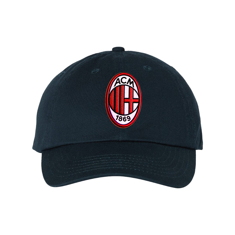 AC Milan Embroidered Valucap Adult Bio-Washed Classic Dad Hat