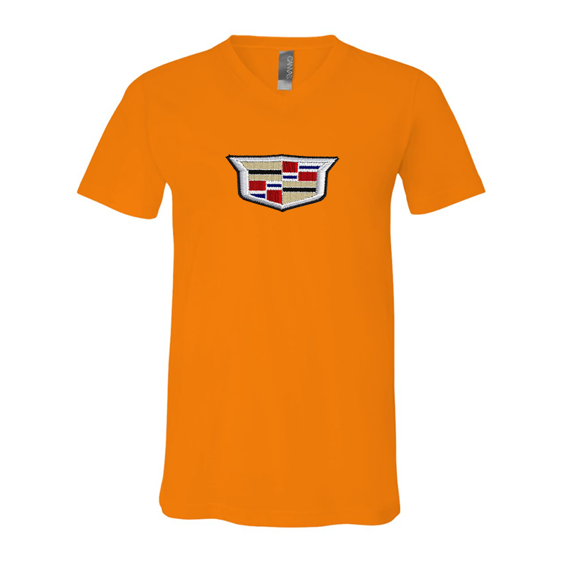 Embroidered Cadillac BELLA CANVAS - Jersey V-Neck T-Shirt