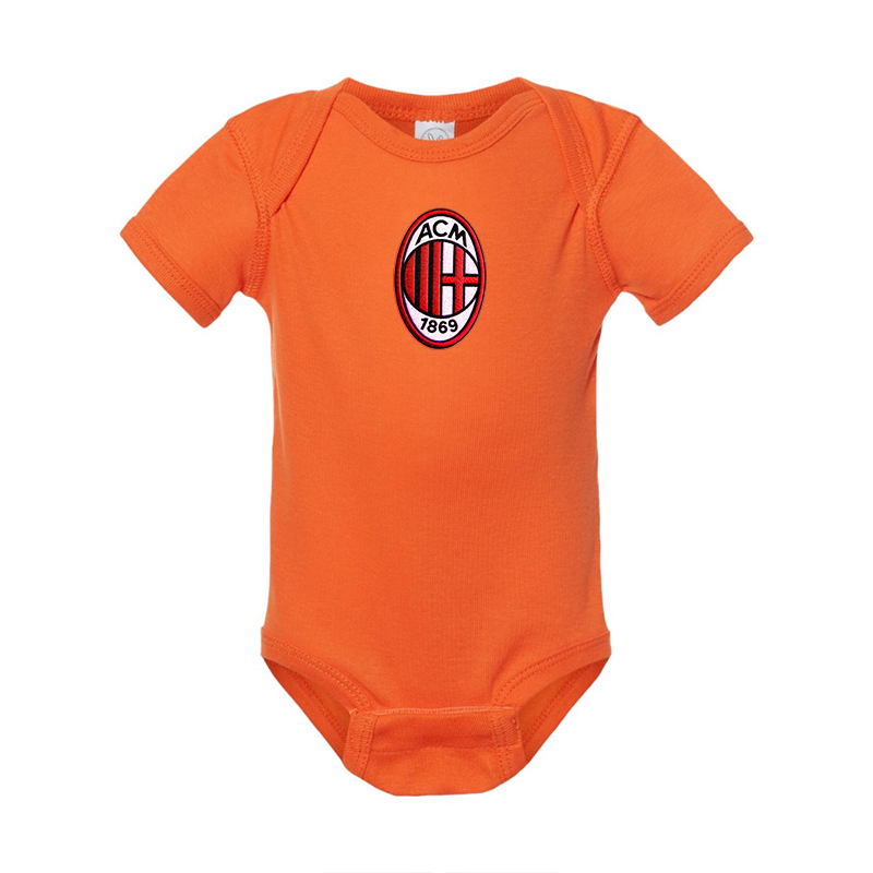 AC Milan Embroidered Rabbit Skins Infant Baby Rib Bodysuit