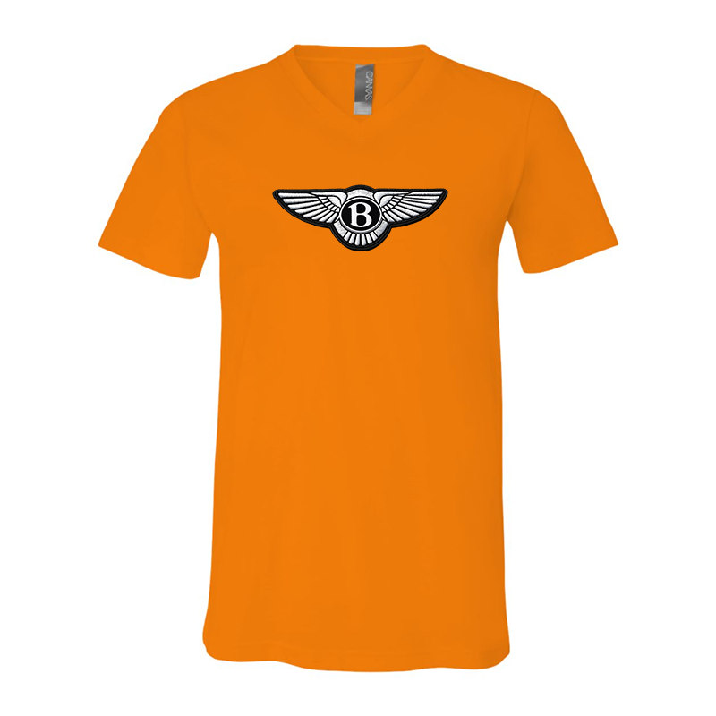 Embroidered Bentley BELLA CANVAS - Jersey V-Neck T-Shirt