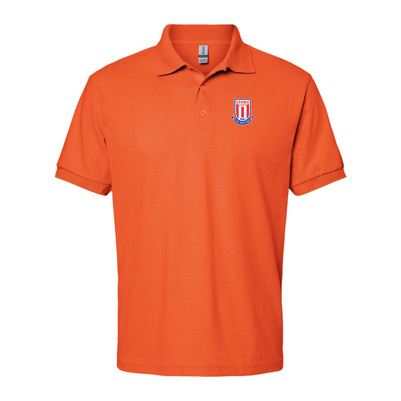 Men's Stoke City Soccer Gildan Dry Blend Jersey Polo