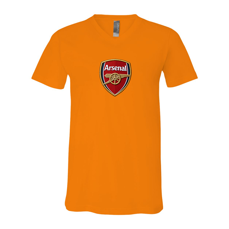 Embroidered Arsenal BELLA CANVAS - Jersey V-Neck T-Shirt