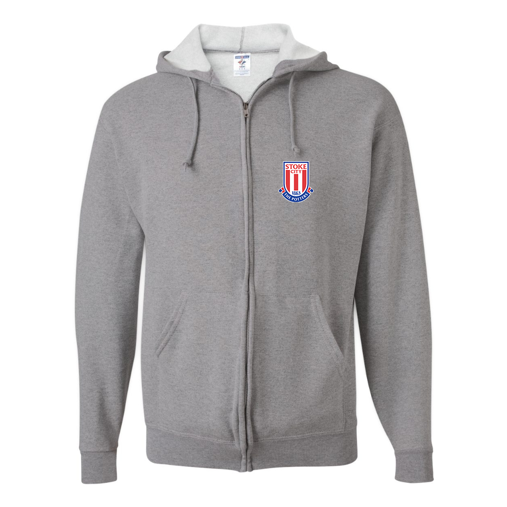 Men's Stoke City Soccer JERZEES NuBlend Full-Zip Hooded Sweatshirt