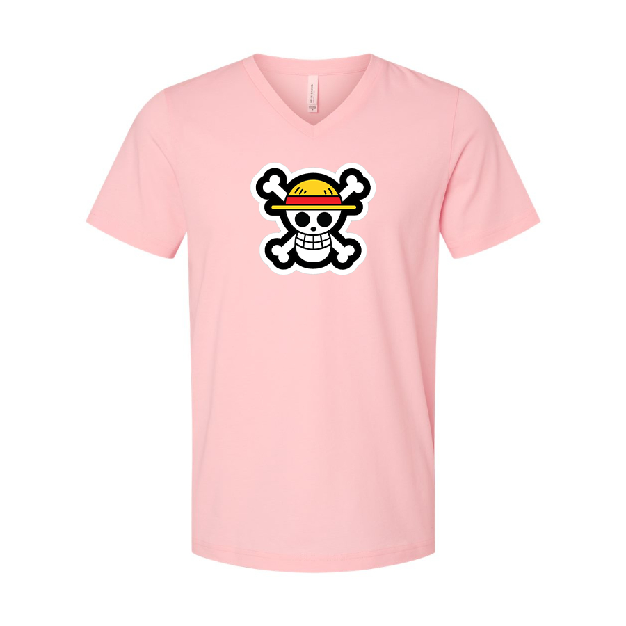 Men's Straw Hat BELLA + CANVAS - Jersey V-Neck T-Shirt