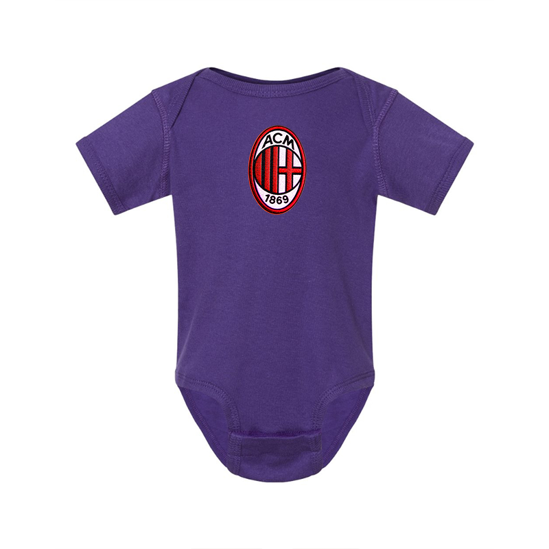 AC Milan Embroidered Rabbit Skins Infant Baby Rib Bodysuit