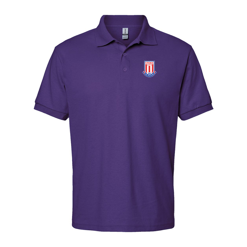 Men's Stoke City Soccer Gildan Dry Blend Jersey Polo