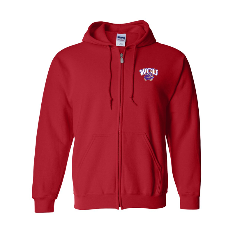 Men's Western Carolina Catamounts Gildan Heavy Blend Full Zip Hooded Sweatshirt