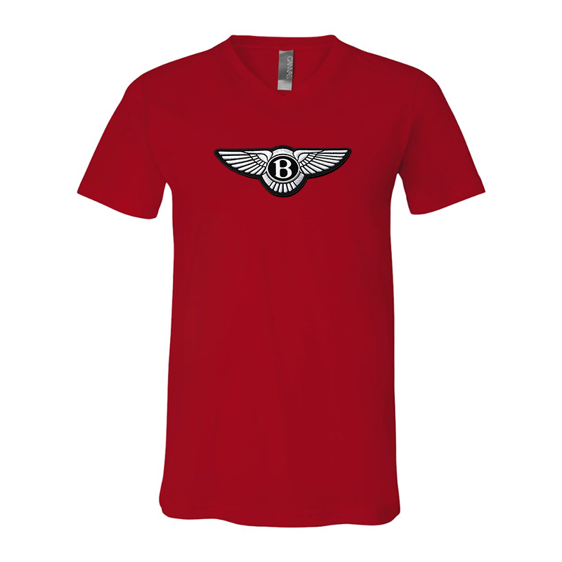 Embroidered Bentley BELLA CANVAS - Jersey V-Neck T-Shirt