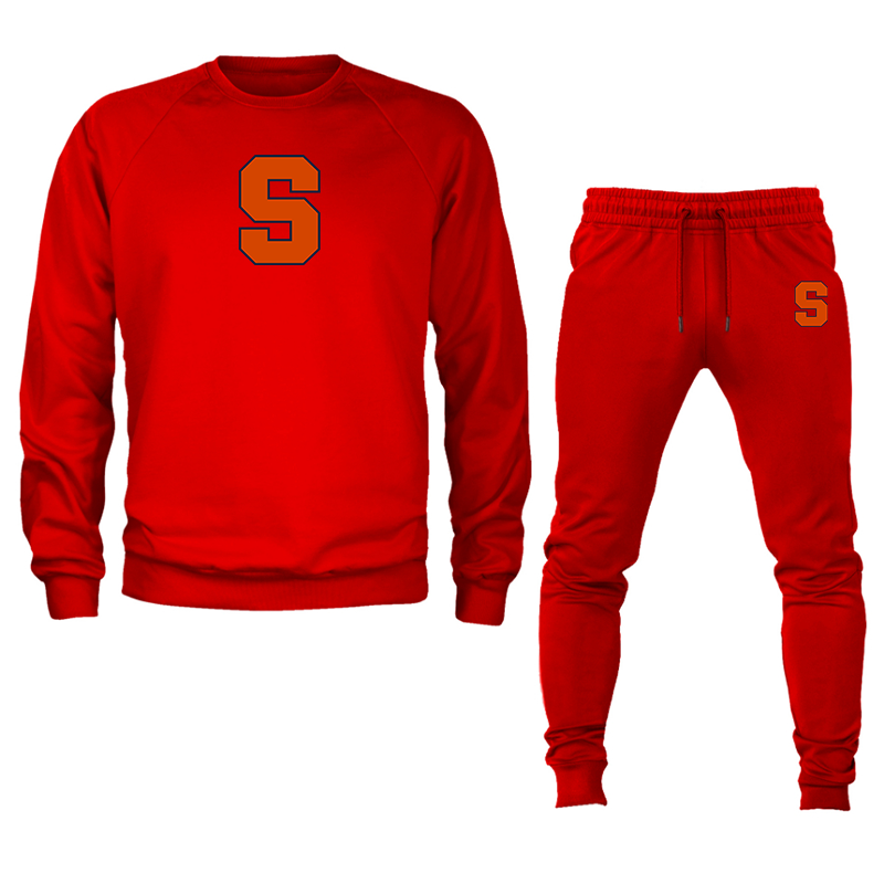 Men's Syracuse Orange Crewneck Sweatshirt Joggers Suit