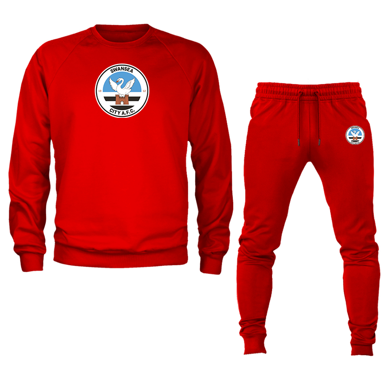 Men's Swansea City Soccer Crewneck Sweatshirt Joggers Suit