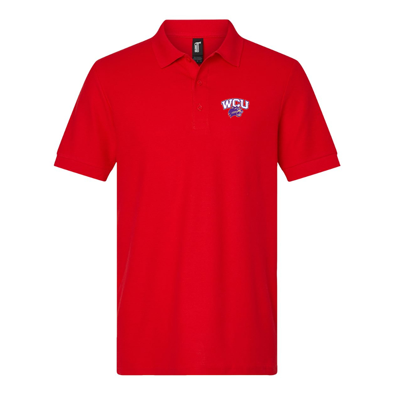 Men'sWestern Carolina Catamounts Gildan Hammer Pique Polo