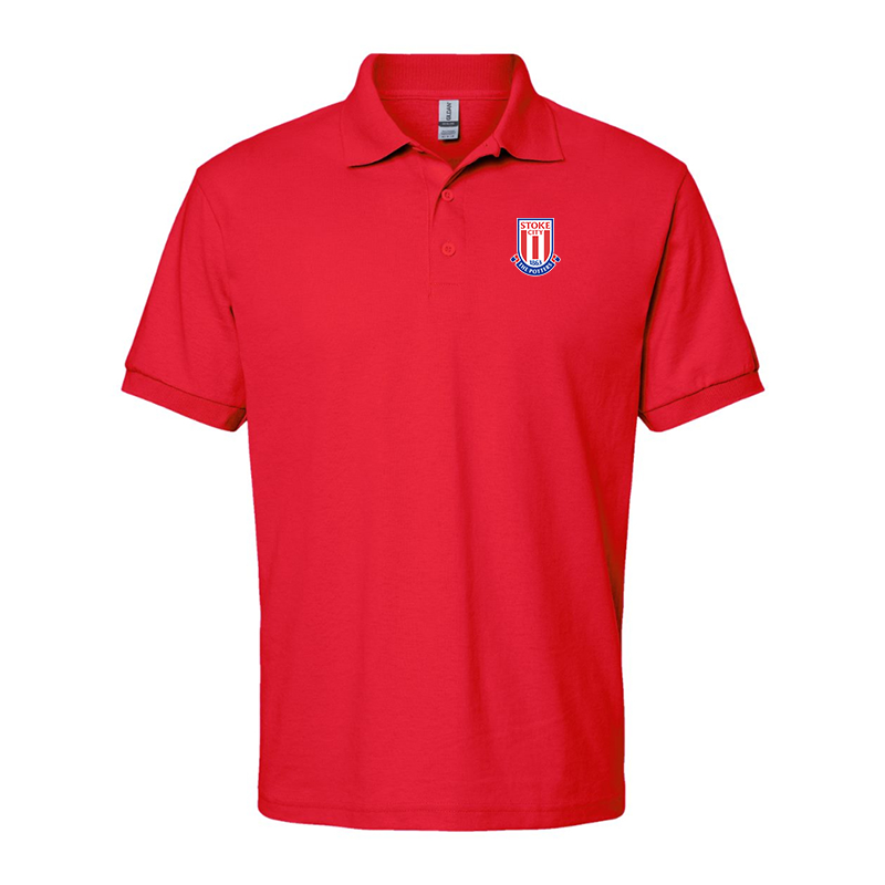 Men's Stoke City Soccer Gildan Dry Blend Jersey Polo