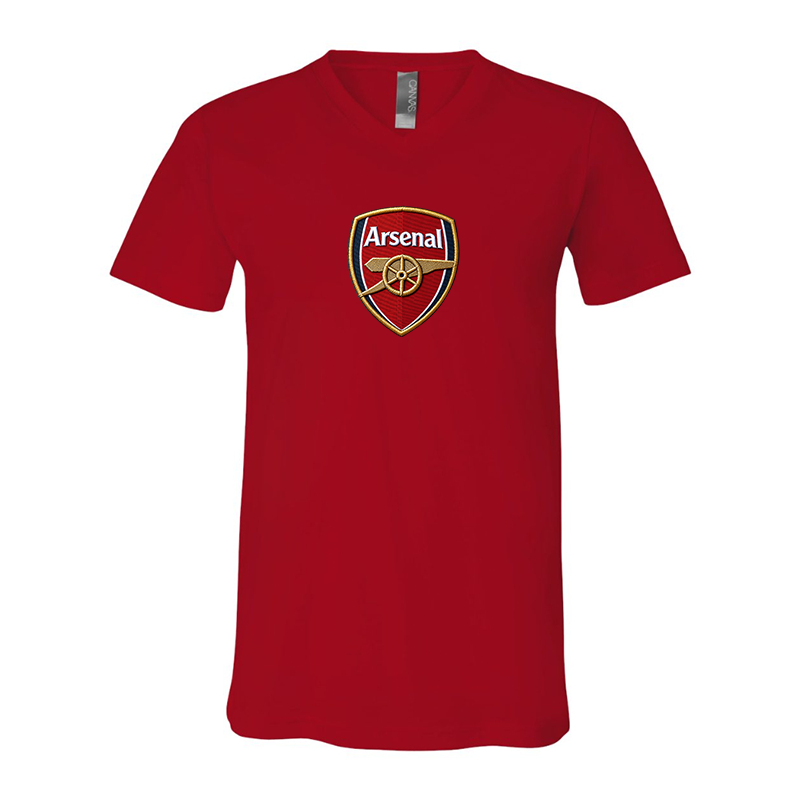 Embroidered Arsenal BELLA CANVAS - Jersey V-Neck T-Shirt