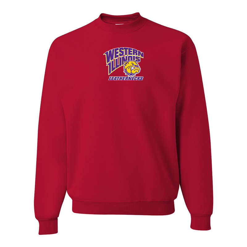 Men's Western Illinois Leathernecks JERZEES NuBlend Crewneck Sweatshirt