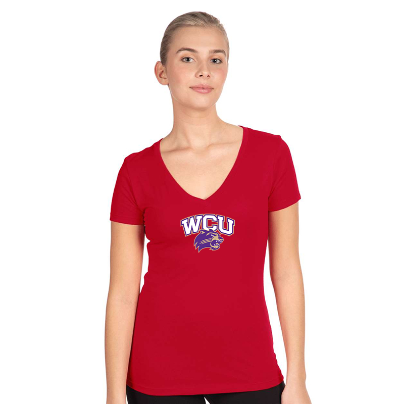 Women's Western Carolina Catamounts Next Level V-Neck T-Shirt