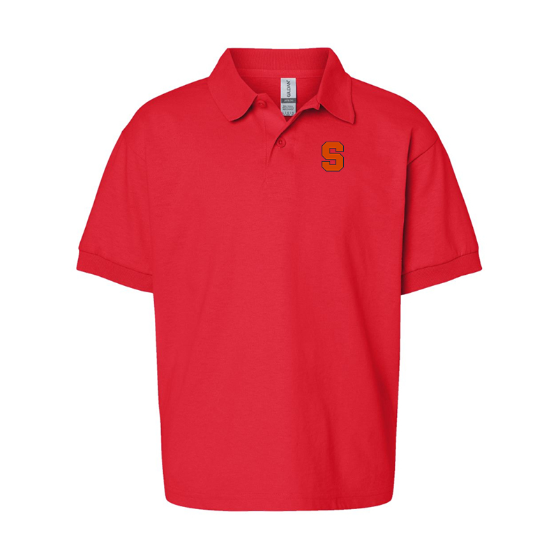 Youth Syracuse Orange Gildan Dry Blend Jersey Polo