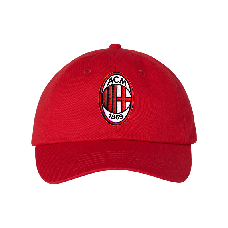 AC Milan Embroidered Valucap Adult Bio-Washed Classic Dad Hat