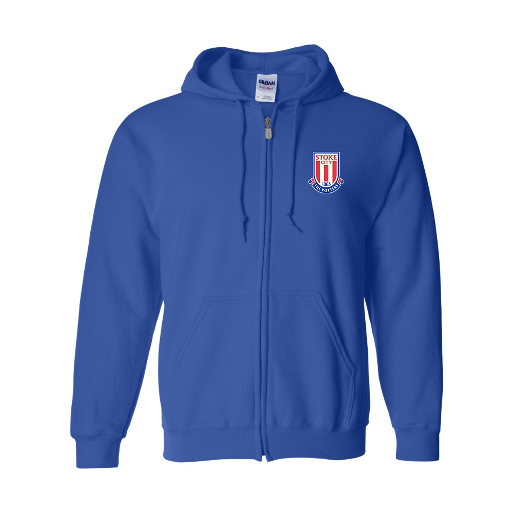 Men's Stoke City Soccer JERZEES NuBlend Full-Zip Hooded Sweatshirt
