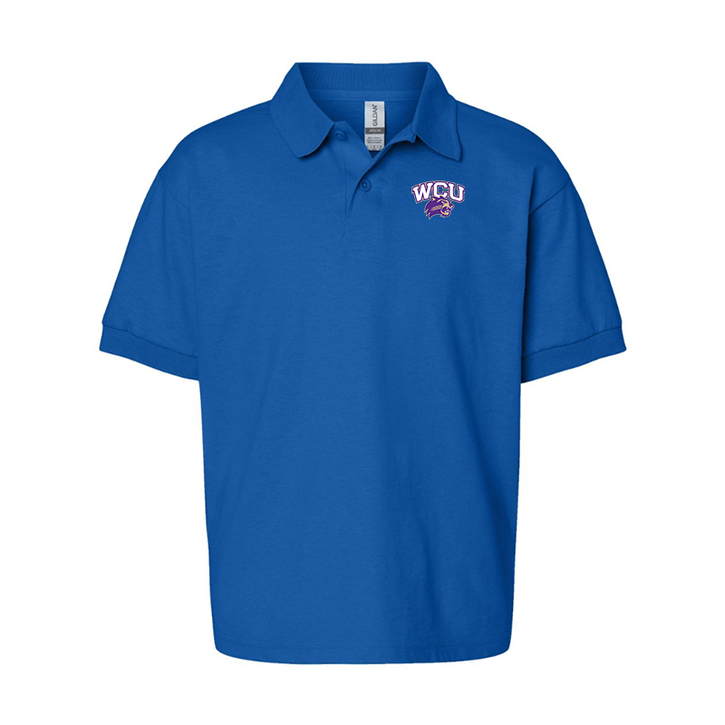 Youth Western Carolina Catamounts Gildan Dry Blend Jersey Polo