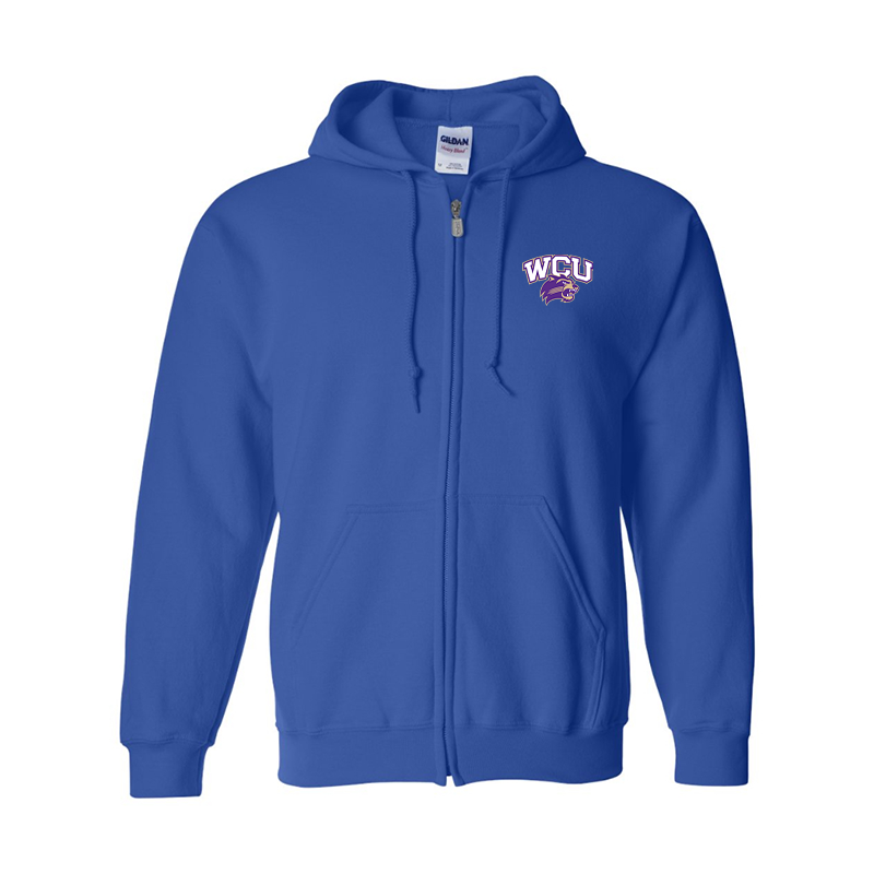 Men's Western Carolina Catamounts Gildan Heavy Blend Full Zip Hooded Sweatshirt