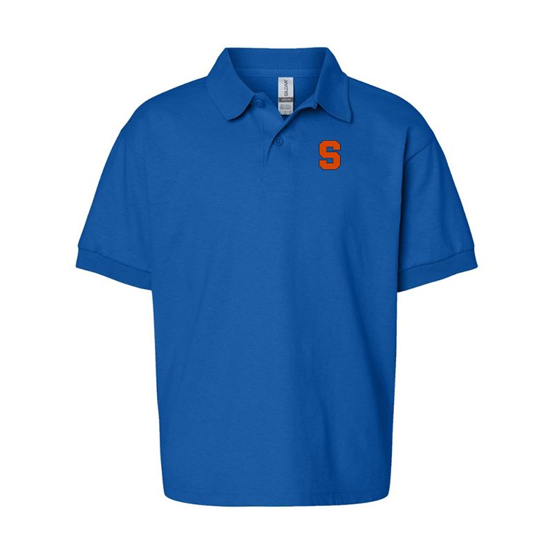 Youth Syracuse Orange Gildan Dry Blend Jersey Polo