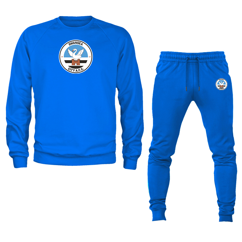 Men's Swansea City Soccer Crewneck Sweatshirt Joggers Suit