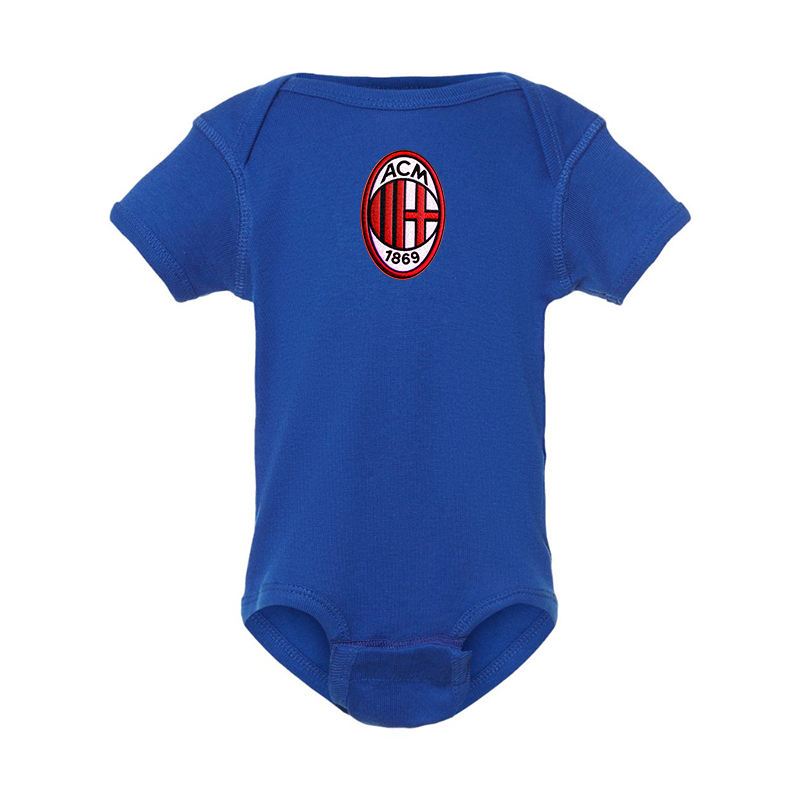 AC Milan Embroidered Rabbit Skins Infant Baby Rib Bodysuit