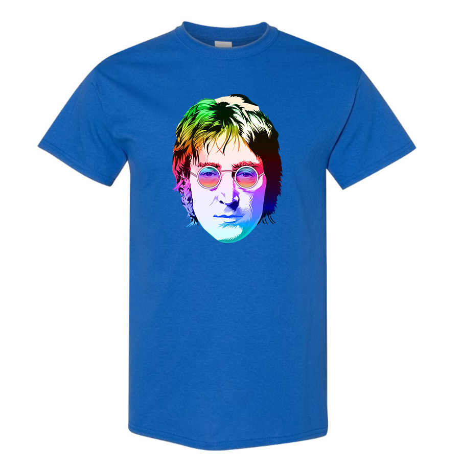 Men's John Lennon Face Art Music Cotton T-Shirt