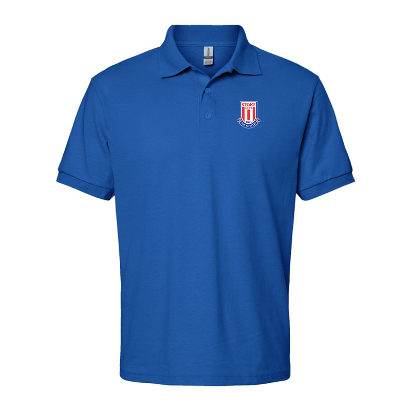 Men's Stoke City Soccer Gildan Dry Blend Jersey Polo