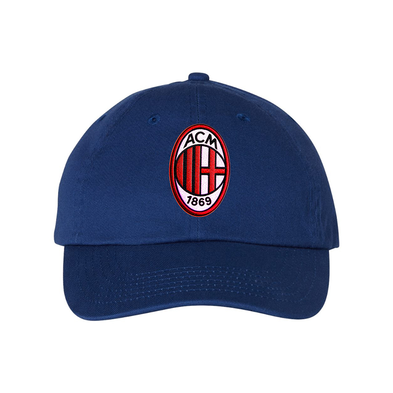 AC Milan Embroidered Valucap Adult Bio-Washed Classic Dad Hat