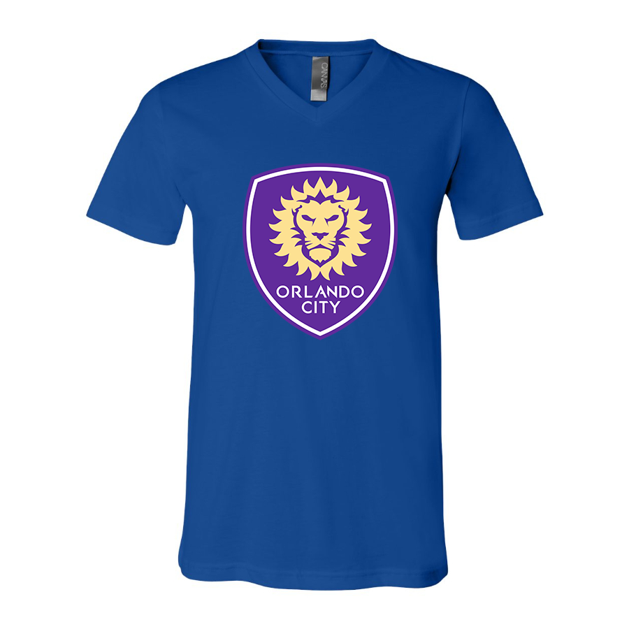 Men's Orlando City Soccer BELLA + CANVAS - Jersey V-Neck T-Shirt