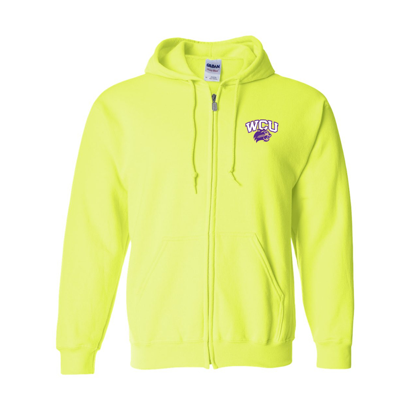 Men's Western Carolina Catamounts Gildan Heavy Blend Full Zip Hooded Sweatshirt