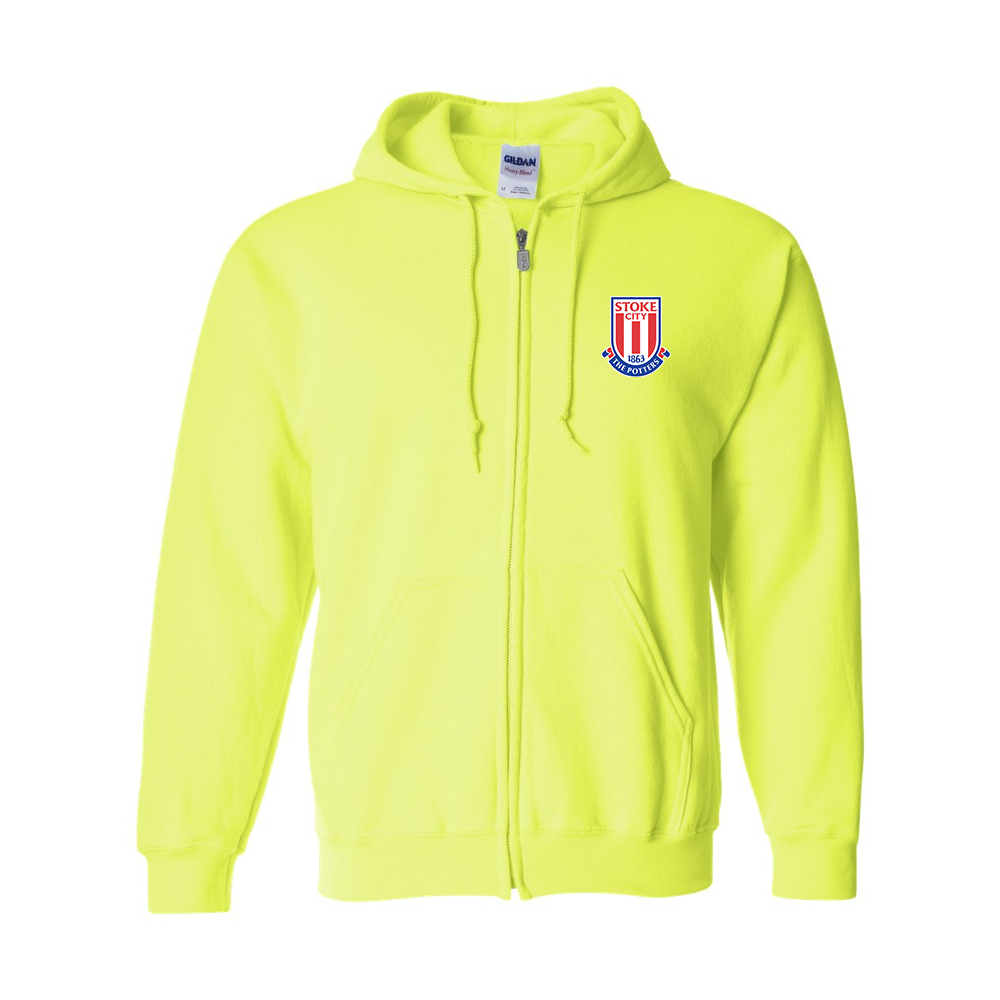 Men's Stoke City Soccer JERZEES NuBlend Full-Zip Hooded Sweatshirt