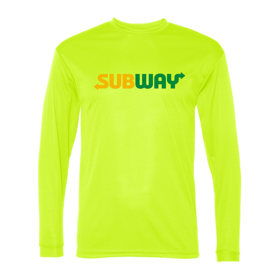 Men's Subway Polyester Long Sleeve T-Shirt