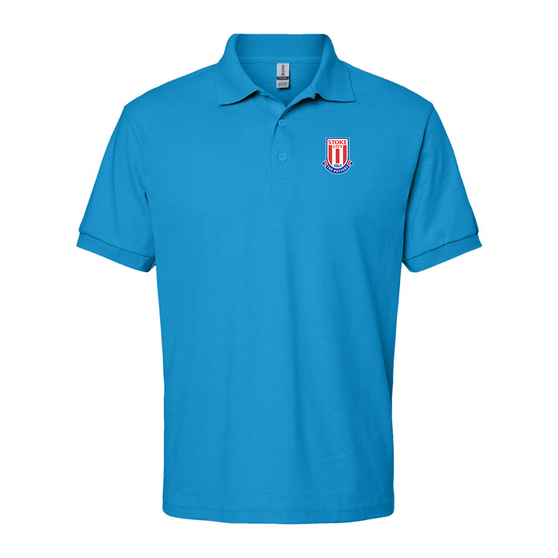 Men's Stoke City Soccer Gildan Dry Blend Jersey Polo