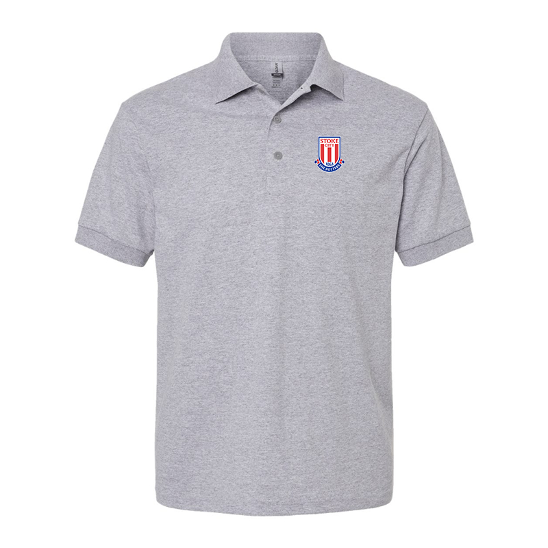 Men's Stoke City Soccer Gildan Dry Blend Jersey Polo
