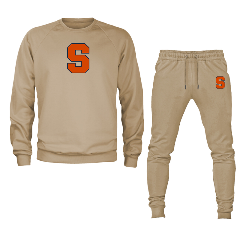 Men's Syracuse Orange Crewneck Sweatshirt Joggers Suit