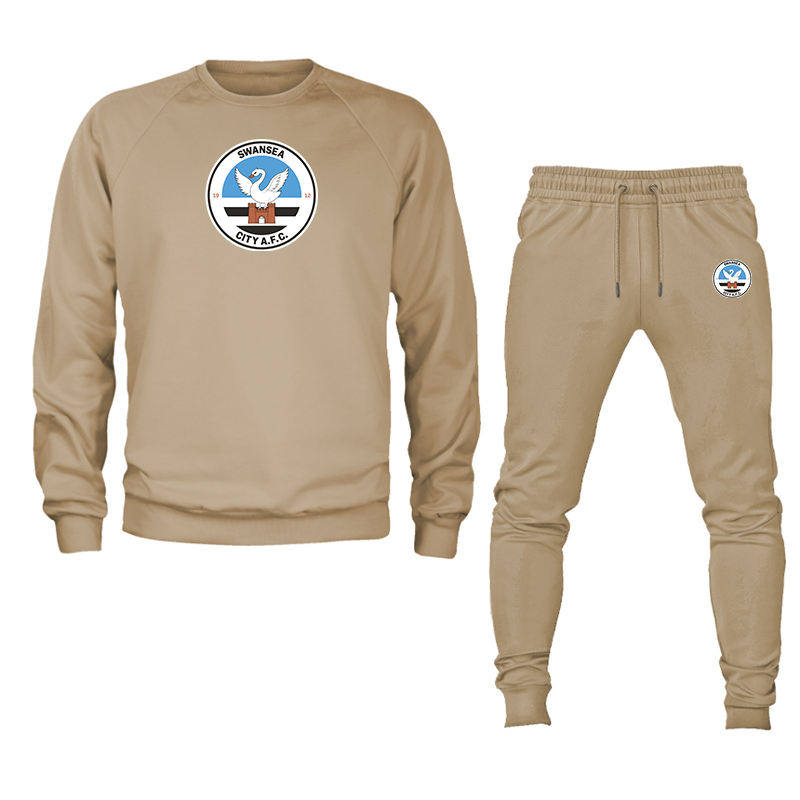 Men's Swansea City Soccer Crewneck Sweatshirt Joggers Suit