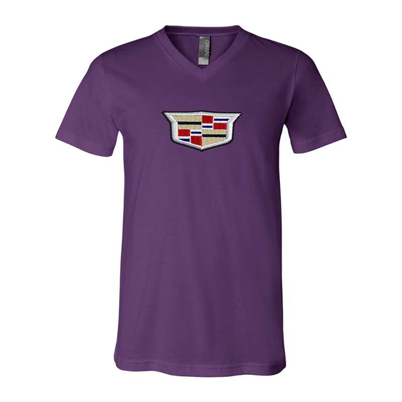Embroidered Cadillac BELLA CANVAS - Jersey V-Neck T-Shirt