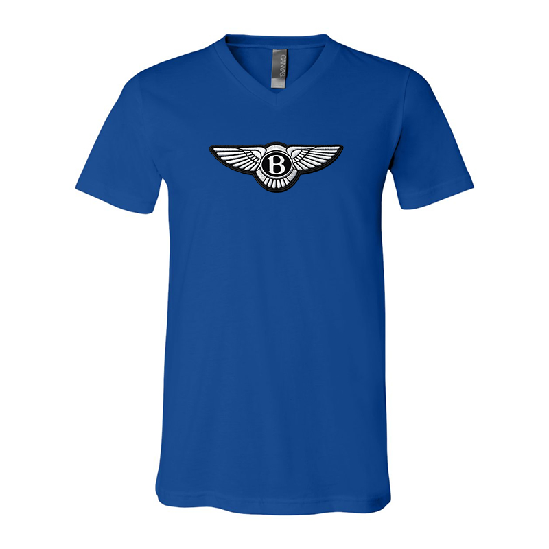 Embroidered Bentley BELLA CANVAS - Jersey V-Neck T-Shirt