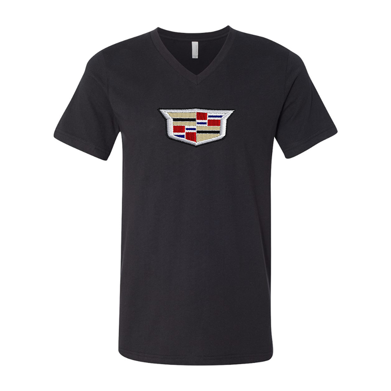 Embroidered Cadillac BELLA CANVAS - Jersey V-Neck T-Shirt