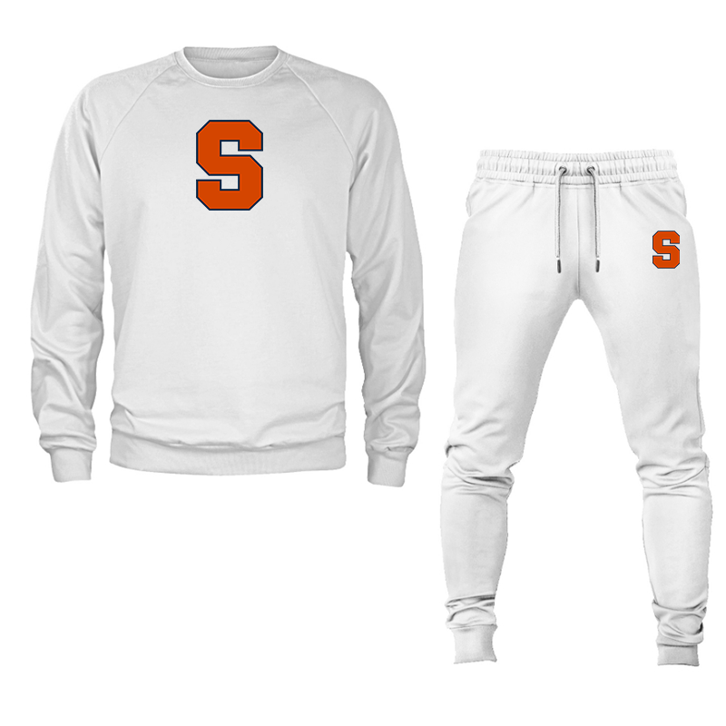 Men's Syracuse Orange Crewneck Sweatshirt Joggers Suit
