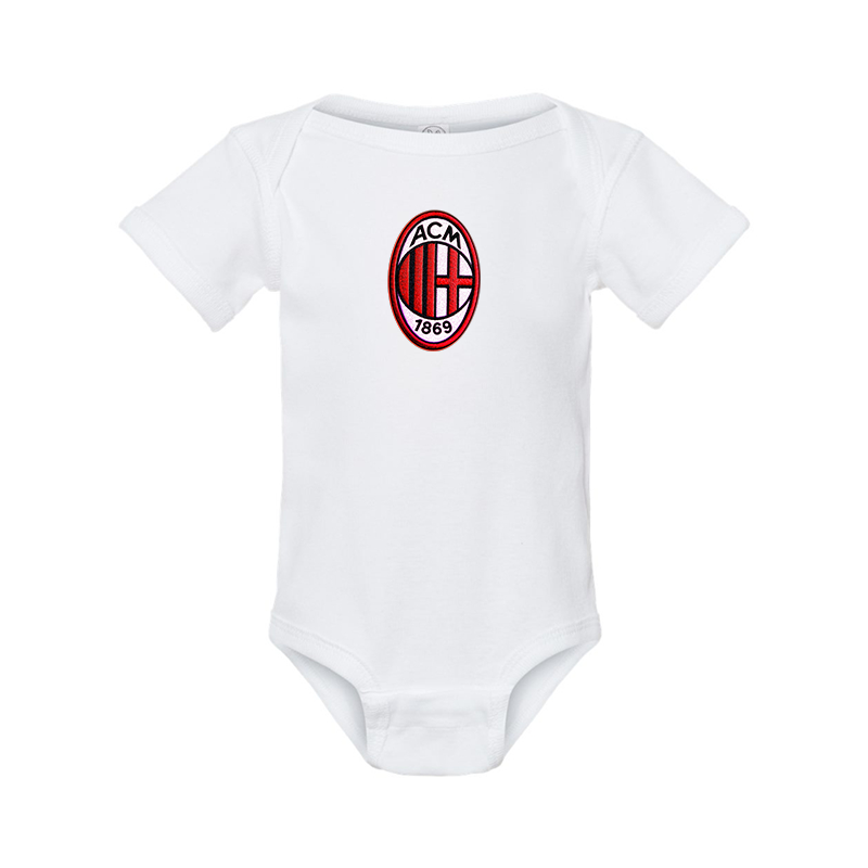 AC Milan Embroidered Rabbit Skins Infant Baby Rib Bodysuit