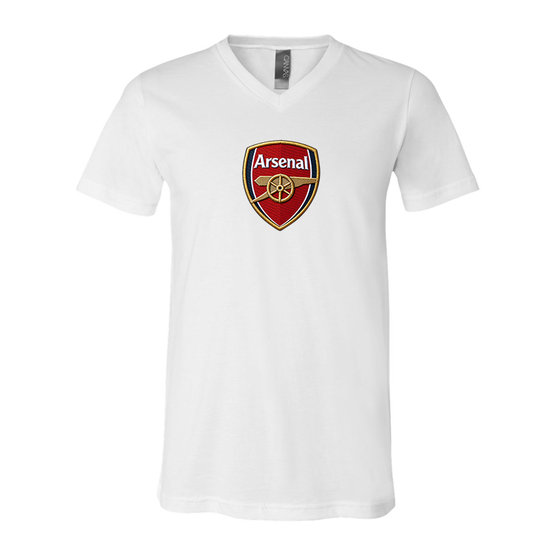 Embroidered Arsenal BELLA CANVAS - Jersey V-Neck T-Shirt
