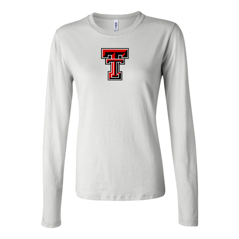 BELLA CANVAS Women’s Texas Tech Red Raiders Jersey Long Sleeve Tee