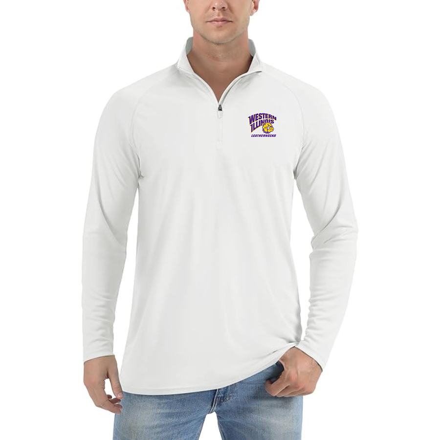 Men's Western Illinois Leathernecks Lightweight Quarter-Zip Athletic Shirt Long Sleeve Western Carolina Catamounts