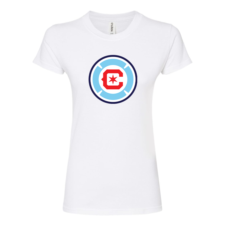 Women’s Chicago fire Soccer Round Neck T-Shirt