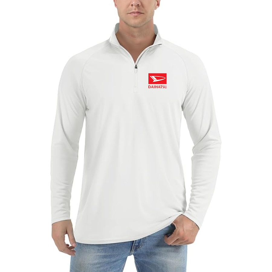 Men's Daihatsu Car Truck Lightweight Quarter-Zip Athletic Shirt Long Sleeve