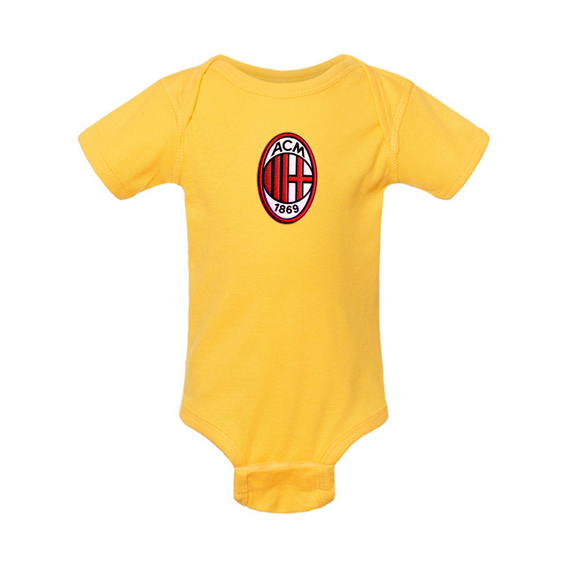 AC Milan Embroidered Rabbit Skins Infant Baby Rib Bodysuit