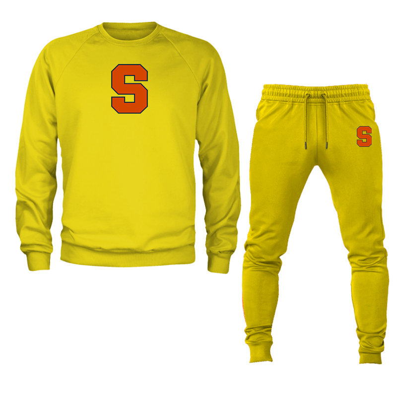 Men's Syracuse Orange Crewneck Sweatshirt Joggers Suit